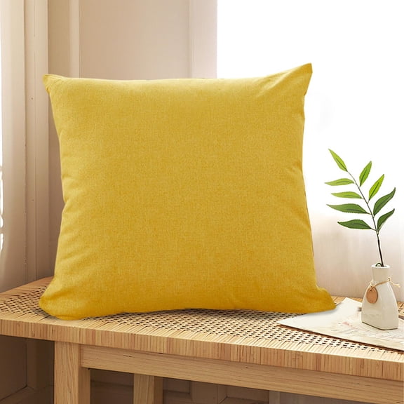 15.75in Velvet Lumbar Pillow, Wenini Solid Color Bean Lumbar Cushion Soft Backrest, Bedside Couch Support Pillow for Living Room Office Car Nap, Yellow
