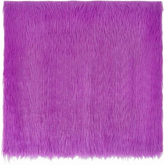 15.75x15.75 Inch Faux Fur Fabric Purple Fur Fabric Fur Ribbon Faux Mohair Fabric Fur Cloth for Cosplay Craft DIY Costumes Decoration
