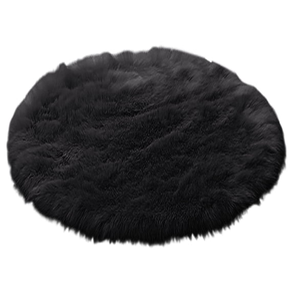 15.75x15.75 Inch Round Area Rug Soft Plush Shaggy Circle Carpet for Bedroom Living Room Playroom Dorm Home Decor Cute Floor Mat for Girls Boys Teen Rooms