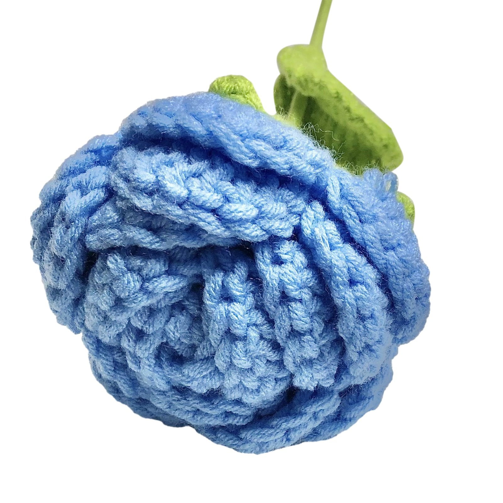 15.7In 6pcs Crochet Roses HandWoven Flowers Home Decor Holiday Gift