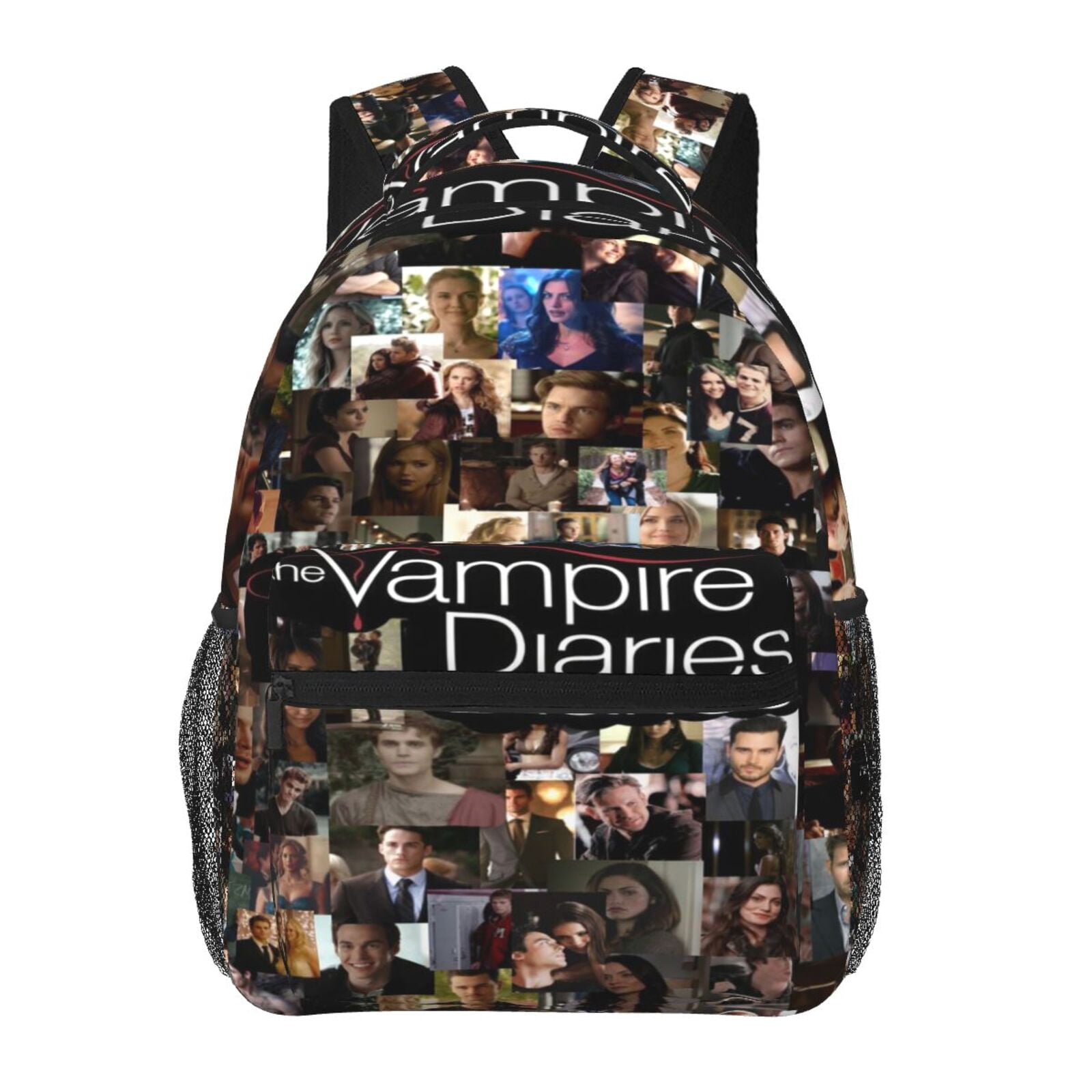 Vampire Backpack Clips 15.7In Vampire Diaries Backpack Lightweight Travel Casual Daypack 3D ...