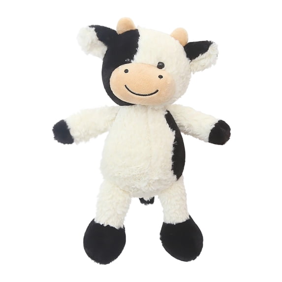 15.7in Black White Cow Plush Toy , Black Ear Cute Cow, Start the Journey of Healing Department