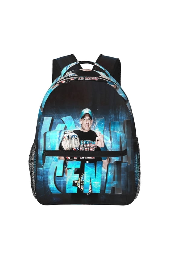 15.7in John Wres-tler Cena Backpacks Cute Laptop bag Cartoon Bags Bookbag Daypack Outdoor Travel