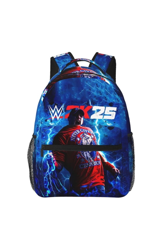 15.7in John Wres-tler Cena Backpacks Cute Laptop bag Cartoon Bags Bookbag Daypack Outdoor Travel
