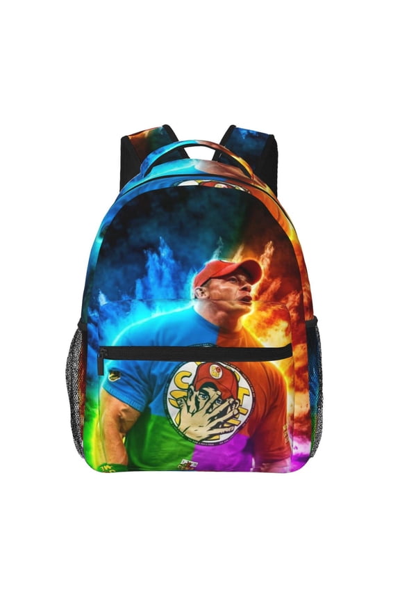 15.7in John Wres-tler Cena Backpacks Cute Laptop bag Cartoon Bags Bookbag Daypack Outdoor Travel