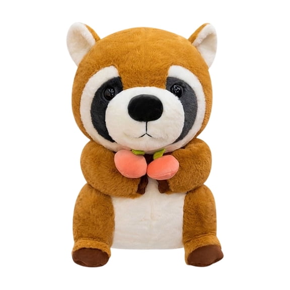 15.7in Realistic Raccoon Plush Toy, Soft Stuffed Animal Wildlife Figure, Cute Forest Creature Hugging Pillow for Bedroom Decor, Unique Birthday Present for Fans
