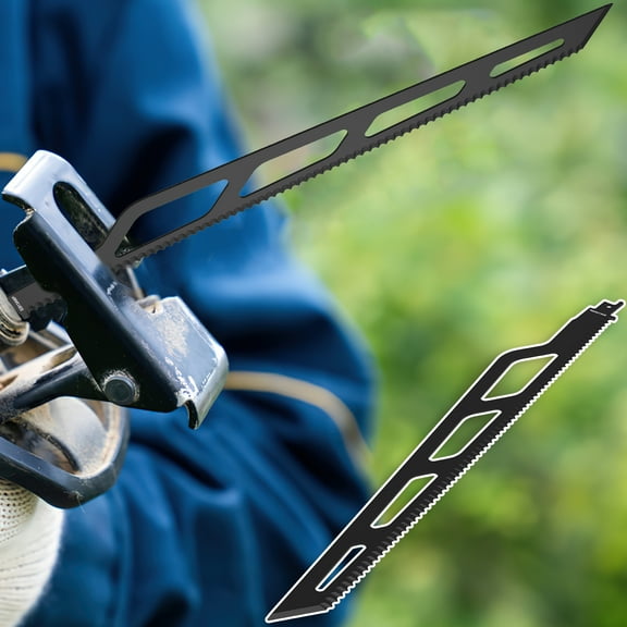 15.7inch High Carbon Steel Reciprocating Saw Blade Compact Lightweight Portable Recip Sabre Saw Blade for Cutting Cardboard Carpet Leather Foam Polystyrene Black