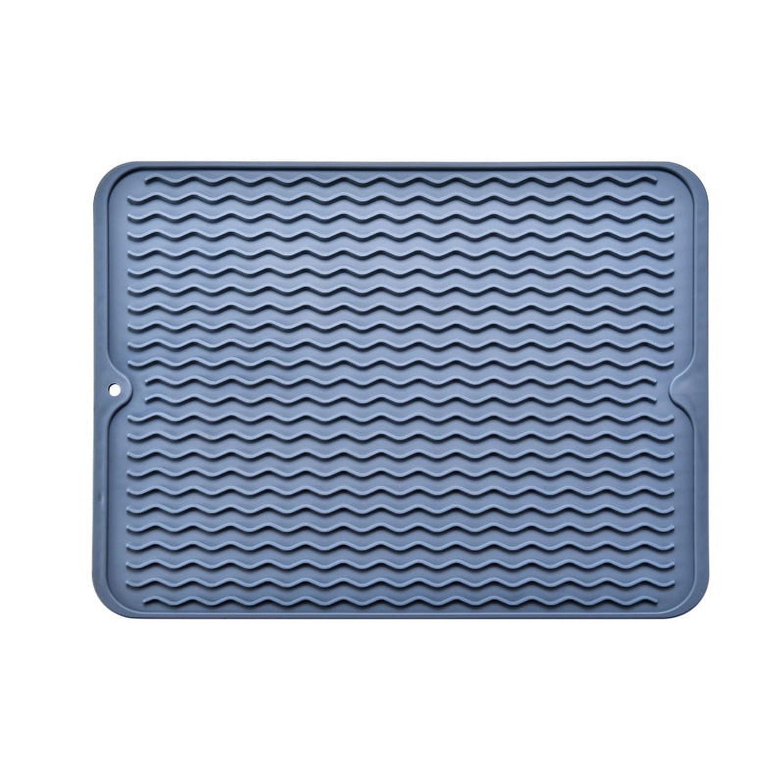 15.7x11.8in Silicone Trivet Mat for Hot Pan and Pot Hot Pads Counter Heat  Resistant Table Dish Drying Mat or Placemats,Blue 