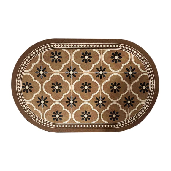 15.7x23.6in Diatomite Bath Mat - Super Absorbent Non-Slip Floor Mat for Bathroom/Kitchen, Quick-Dry Shower Mat with TPR Backing, Natural Diatomite Foot Pad（Brown）