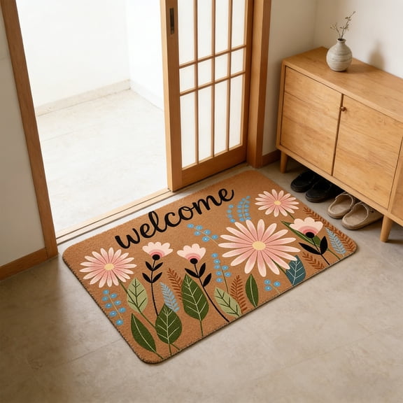 15.7x23.6in Easter Mat, 15.7x23.6 Inch Easter Bunny Print Non Slip Kitchen Bath Mat, Absorbent Stain Resistant Household Floor Rug, Decor for Home Bathroom and Easter