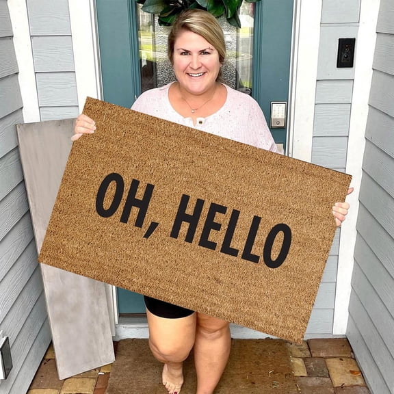 15.7x23.6in Khaki Crystal Velvet Funny Doormat - Absorbent Low Profile Entryway Rug for Front Door, Bathroom, Laundry Room & Indoor Outdoor Use (Non-Slip Backing)
