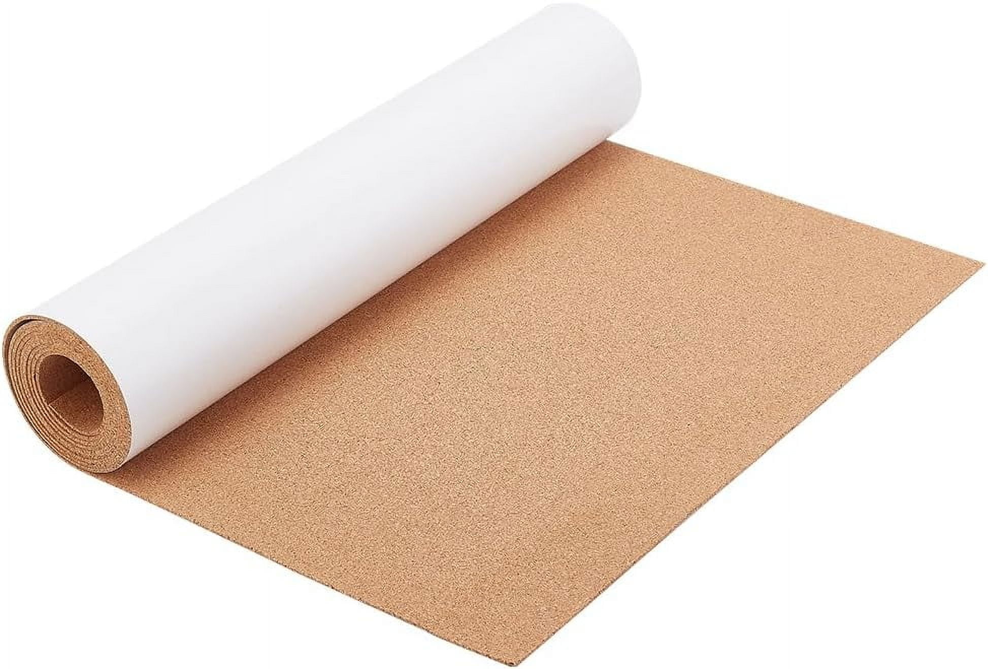 15.7x78.7 inch Self-Adhesive Cork Roll 2 mm Thick Cork Mat with Strong Adhesive-Backed for Wall Decoration Party and DIY Crafts