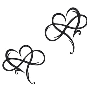 15.813.8 Inches Infinity Love Artwork of Wall 1PC Eternal Heart-shaped Metal Wall Decor for home