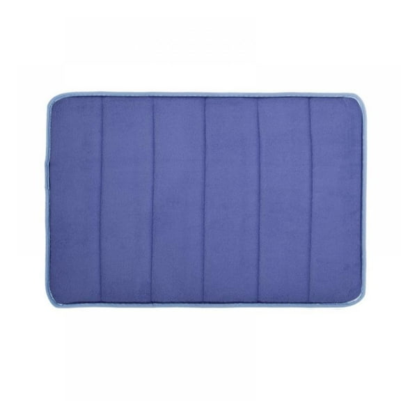 15.8 * 23.6Inch Absorbent Soft Memory Foam Bath Bathroom Bedroom Floor Shower Anti-slip Mat Rug,Dark Blue