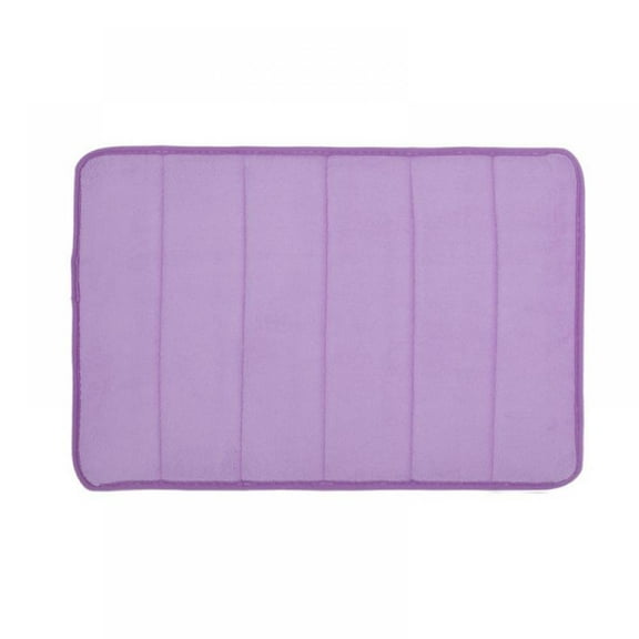 15.8 * 23.6Inch Absorbent Soft Memory Foam Bath Bathroom Bedroom Floor Shower Anti-slip Mat Rug,Purple