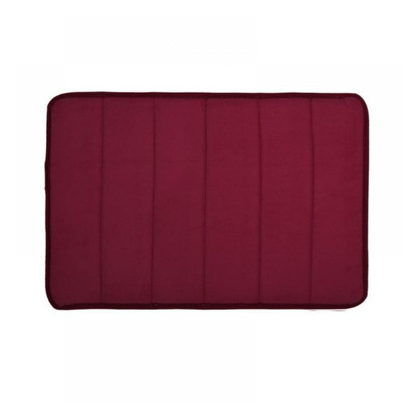 15.8 * 23.6Inch Absorbent Soft Memory Foam Bath Bathroom Bedroom Floor Shower Anti-slip Mat Rug,Red