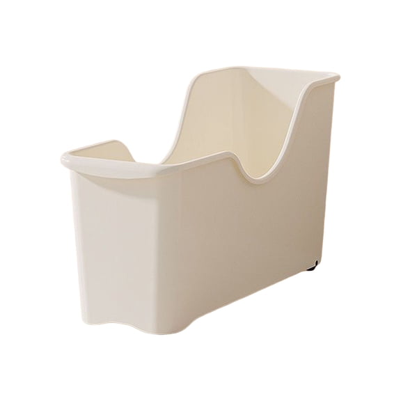 15.8"×4.5"×8.5" PP Plastic Under Sink Organizer with Wheels, Pull-Out Kitchen Storage Bin for Lids & Bottles