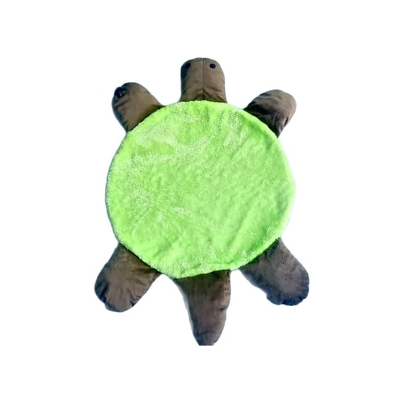 15.8" Floor Turtle Foot Mop – Cute Double-Sided Turtle-Shaped Floor Cleaning Pad, Hands-Free Mop for Dust and Hair, Washable Reusable Foot Cleaner for Home and Office Floors