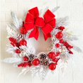 thumbnail image 1 of 15.8  In Christmas Wreath - Cedar Wreath for Front Door, with Ball & Berries & Snowflake, Winter Wreath, Christmas Decoration for Wall Door, 1 of 14