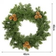 thumbnail image 1 of 15.8 Inch Christmas Wreaths for Front Door, Artificial Green Cedar Garland with Pine Cones and Berry, Christmas Wreath for Holiday Decoration Indoor Outdoor Home Decoration(F Style), 1 of 8