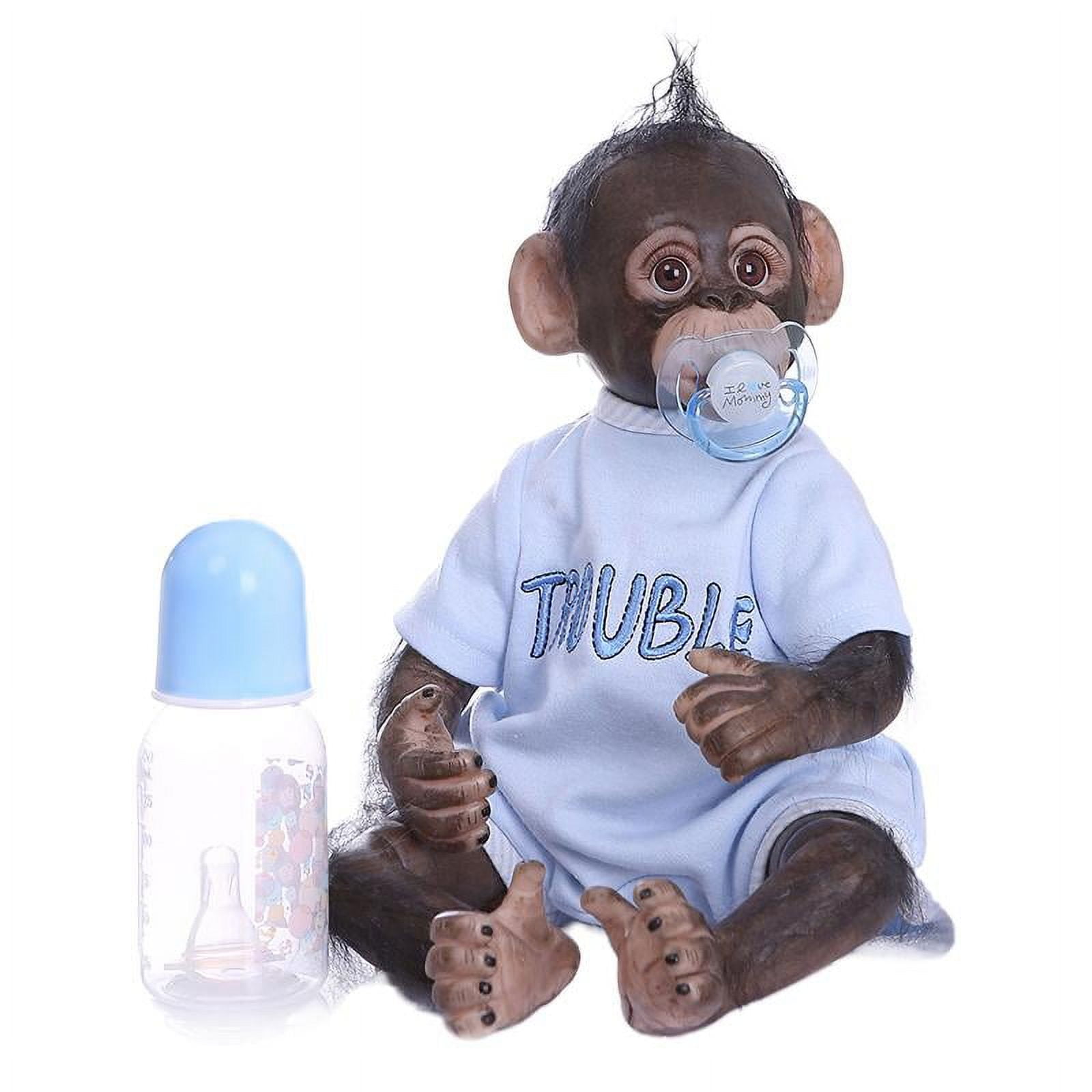 15.8 inch 40 for cm Reborn Baby Dolls Lovely Monkey for Doll Soft Silicone Cotton Body Comfortable Mohair Realistic Toys Walmart