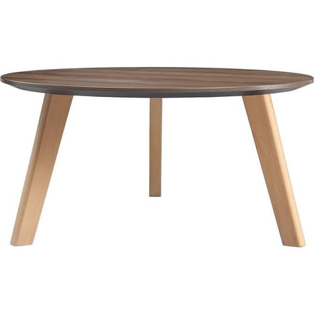 15.8 x 32 in. Relevance Walnut Round Coffee Table, Walnut