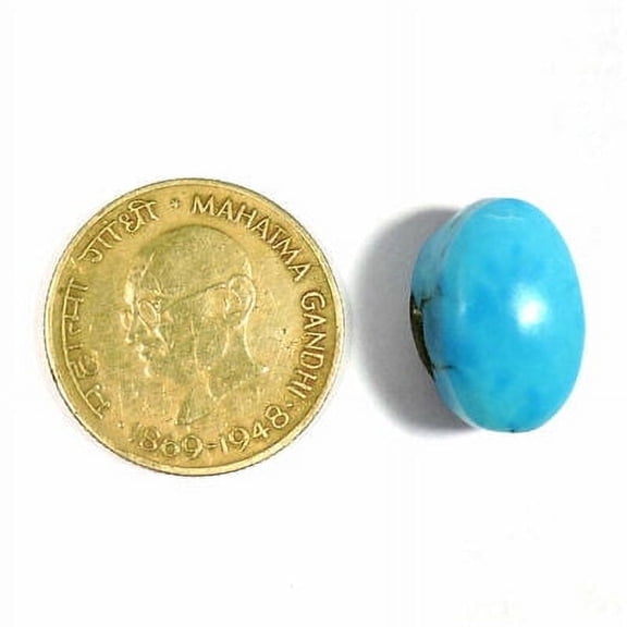 15.80Ct Untreated Natural Arizona Turquoise Oval Cabochon Ring Size Gemstone