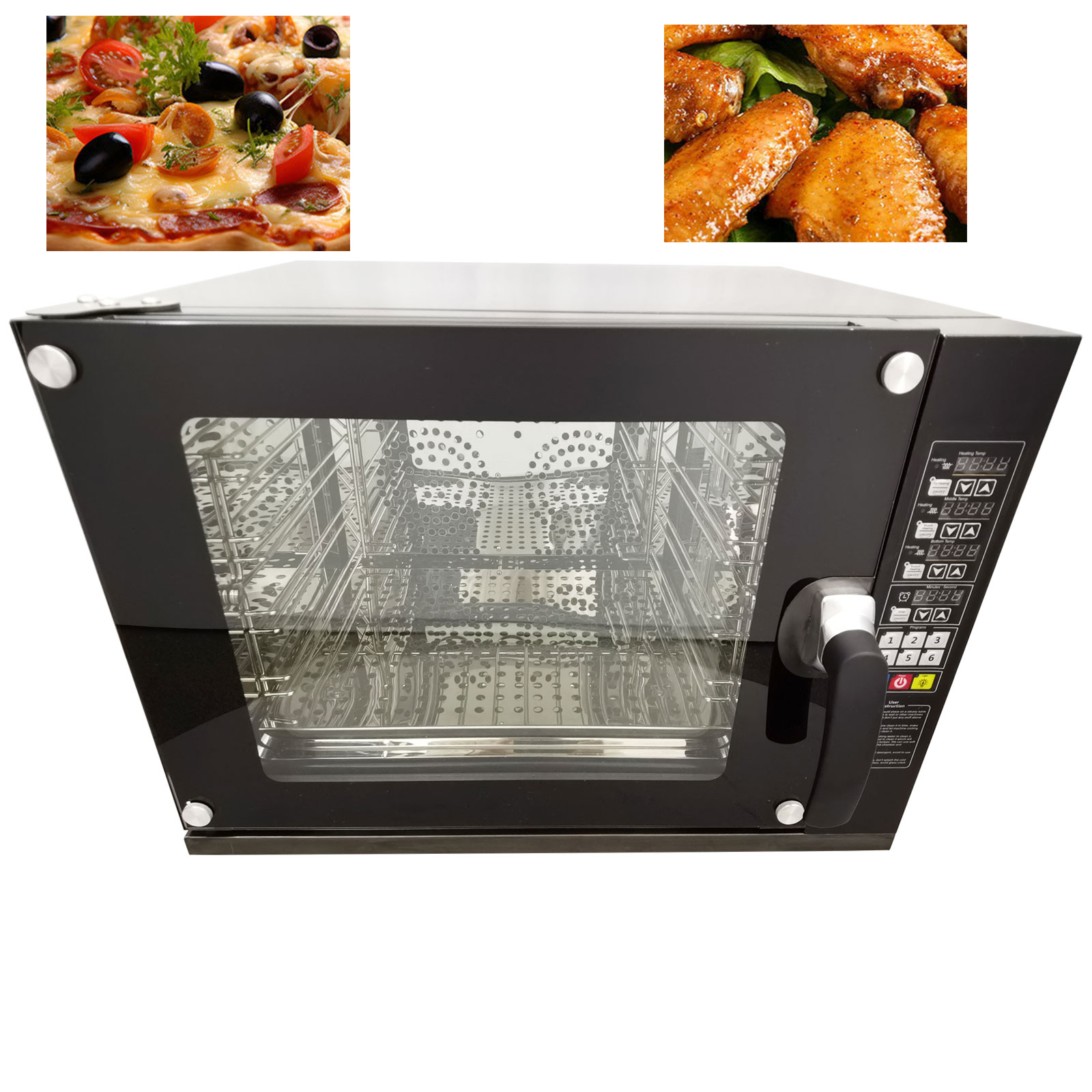 15.85Gal Electric Oven Spray Oven Hot Air Circulating 0-350℃ 220V