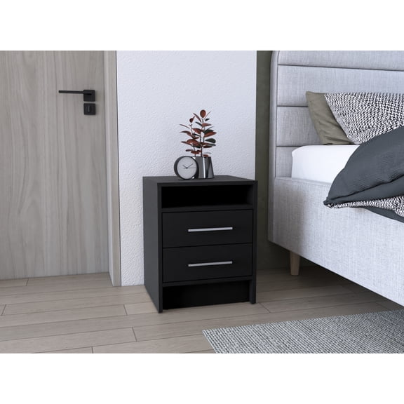15.86" Deep Night Stand with Ample Drawer Space | For Bedroom Bedside | Complements Home's Look