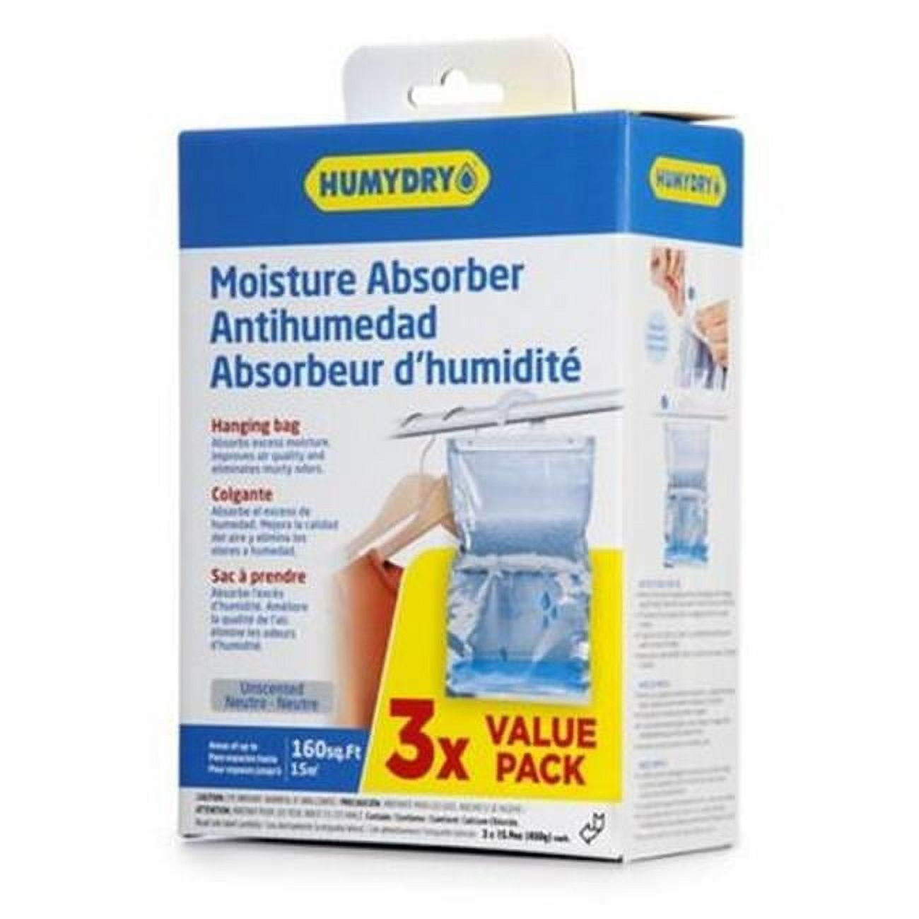 15.9 oz Moisture Absorber Hanging Bag - Unscented - Pack of 3