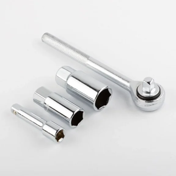 15.93Tune Up Kit Drive Ratchet Extension Bar Spark Plug Socket 4Pcs