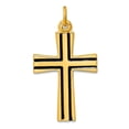 thumbnail image 1 of 15.9mm 925 Sterling Silver Gold Plated Polished Enameled Religious Faith Cross Pendant Necklace Pendant for Women, 1 of 2