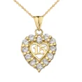 thumbnail image 1 of 15 AÑOS QUINCEAÑERA HEART PENDANT NECKLACE IN YELLOW GOLD, 1 of 1