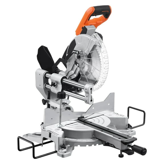 15 Amp *10-Inch Compound Sliding Miter Saw* with 60-Tooth Carbide Blade, Dual Bevel, Corded Design