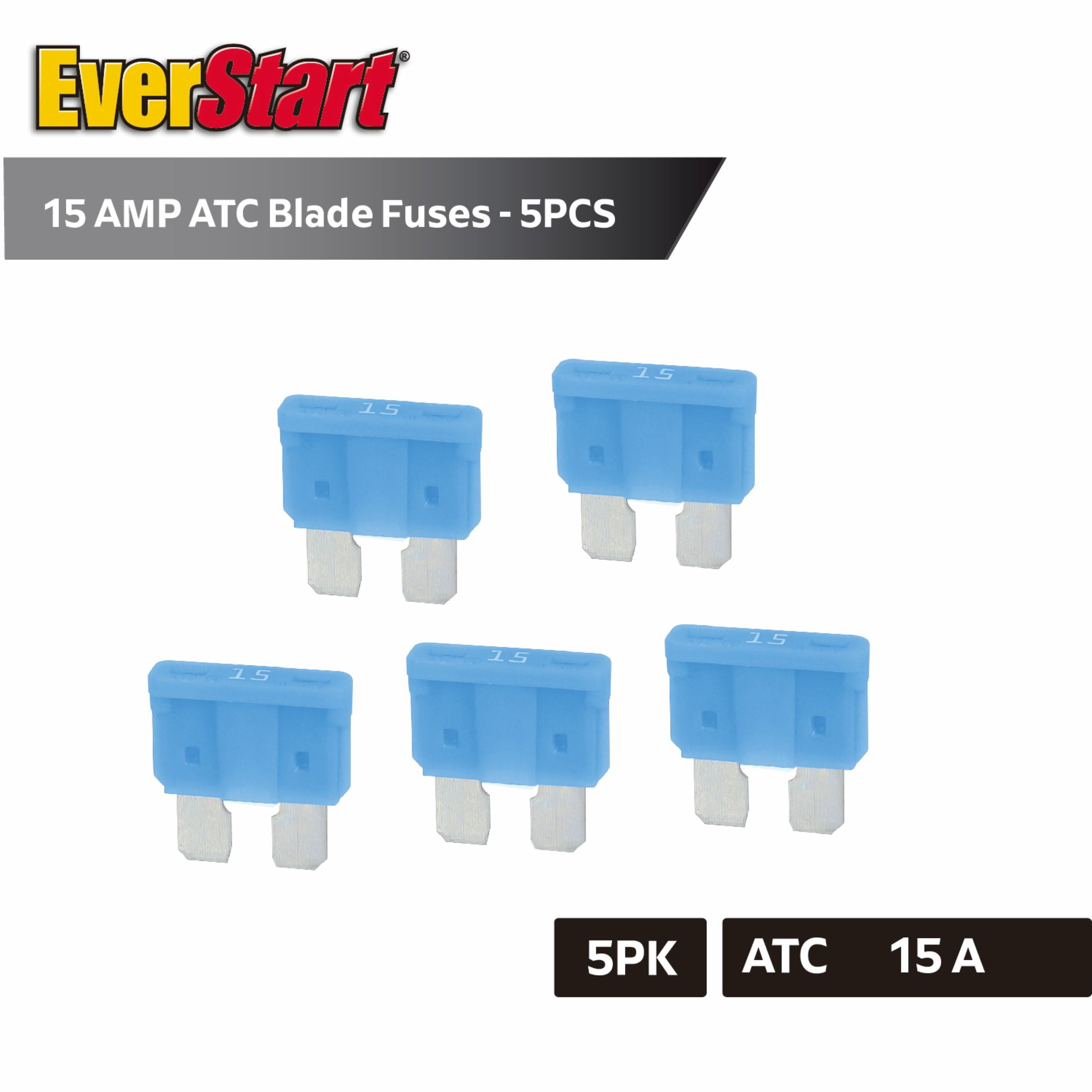 EverStart 15 Amp ATC Blade Fuses, UL Recognized Automotive Fuses, 5 pack