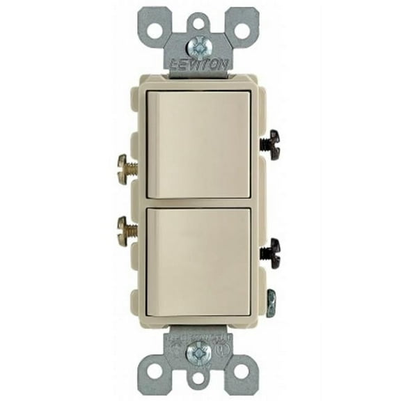15 Amp Ivory Decora Dual Switch