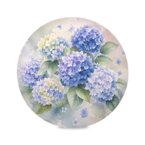 15" Atercolor Clipart Printed Round Placemats Set of 4 Heat Resistant Table Mat for Kitchen for Party Deco