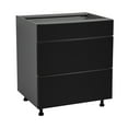 thumbnail image 1 of 15" Base Cabinet-Double Door-Three Drawer-with Black Matte door, 1 of 4