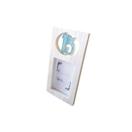 15 Birthday Mis Quince Turquoise White Picture Frame (12 Pieces)