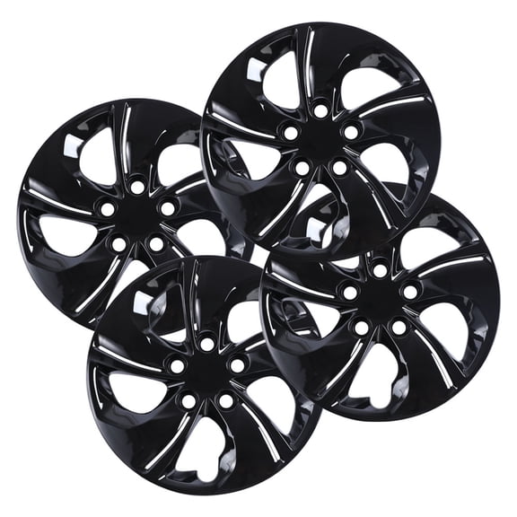 15" Black Lacquer Hubcaps for Honda Civic Sedan 2013 2014 2015 & Honda Civic Coupe 2013 Steel Wheels - Set of 4,Bolt-on Design Wheel Rim Covers