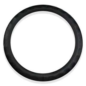 15'' Black Steering Wheel Cover Genuine Leather Non-slip Vehicle Accessories