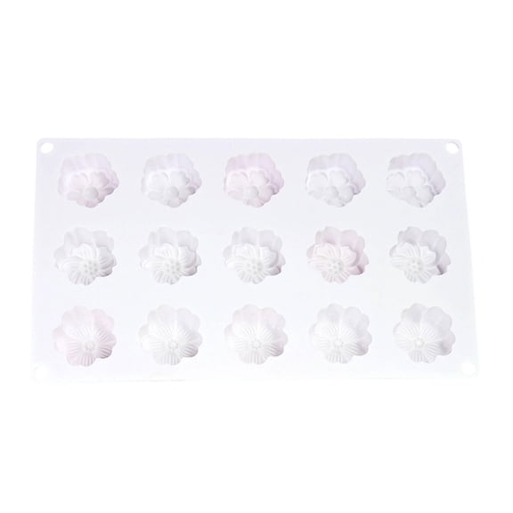 15-Blom Baking Mold Reusable Silicone Cast, Food-Safe Cake Chocolate Waxlight Mold, Quick Release Tools