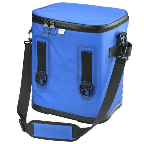 15" Blue Soft Cooler Tote with Black Trim