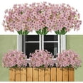 thumbnail image 1 of 15 Bundles Artificial Flowers Outdoor UV Resistant Fake Silk Plants Plastic Faux Shrubs Outside Front Porch Window Box Garden Home Hanging Planter Decoration (Mixed Color), 1 of 5