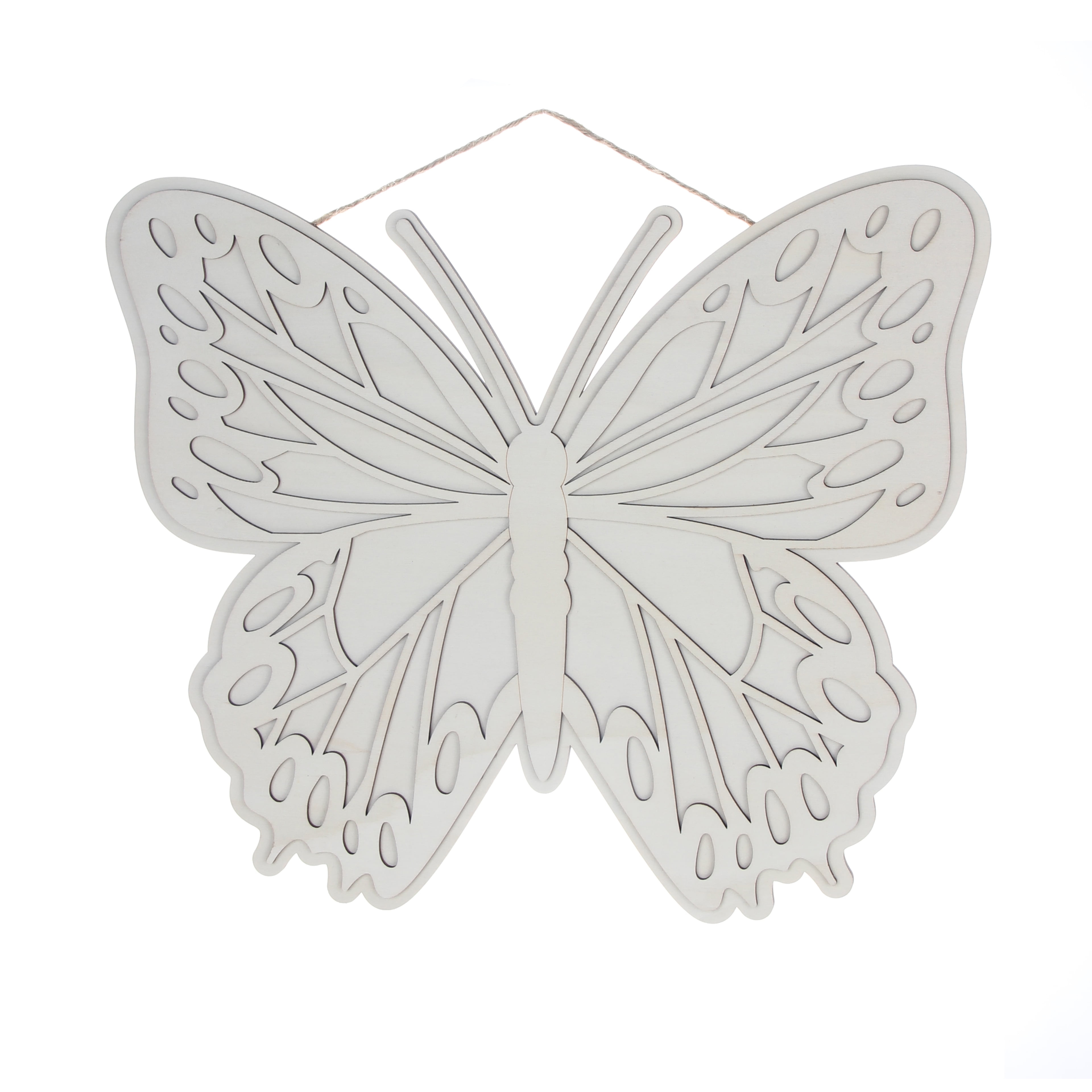 White Plywood Butterfly Plaque DIY Home Décor