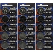 15 CR2032 Renata Watch Batteries