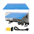 thumbnail image 1 of 15' Camper Awning Fabric for RV, Trailer, Van, SUV - Durable 15oz Vinyl in Ocean Blue Fade, 1 of 13