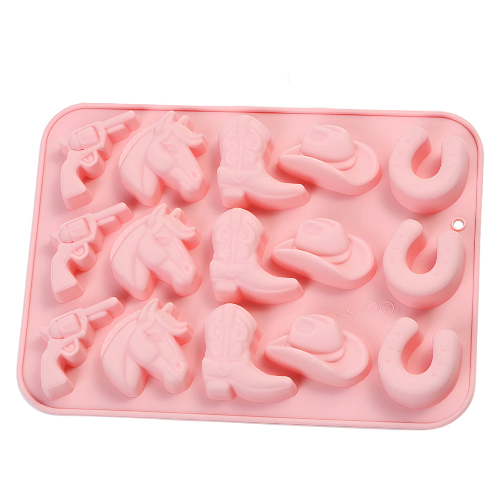 15-Cavity Pink Cowboy Chocolate Molds, Western Themed Molds for ...