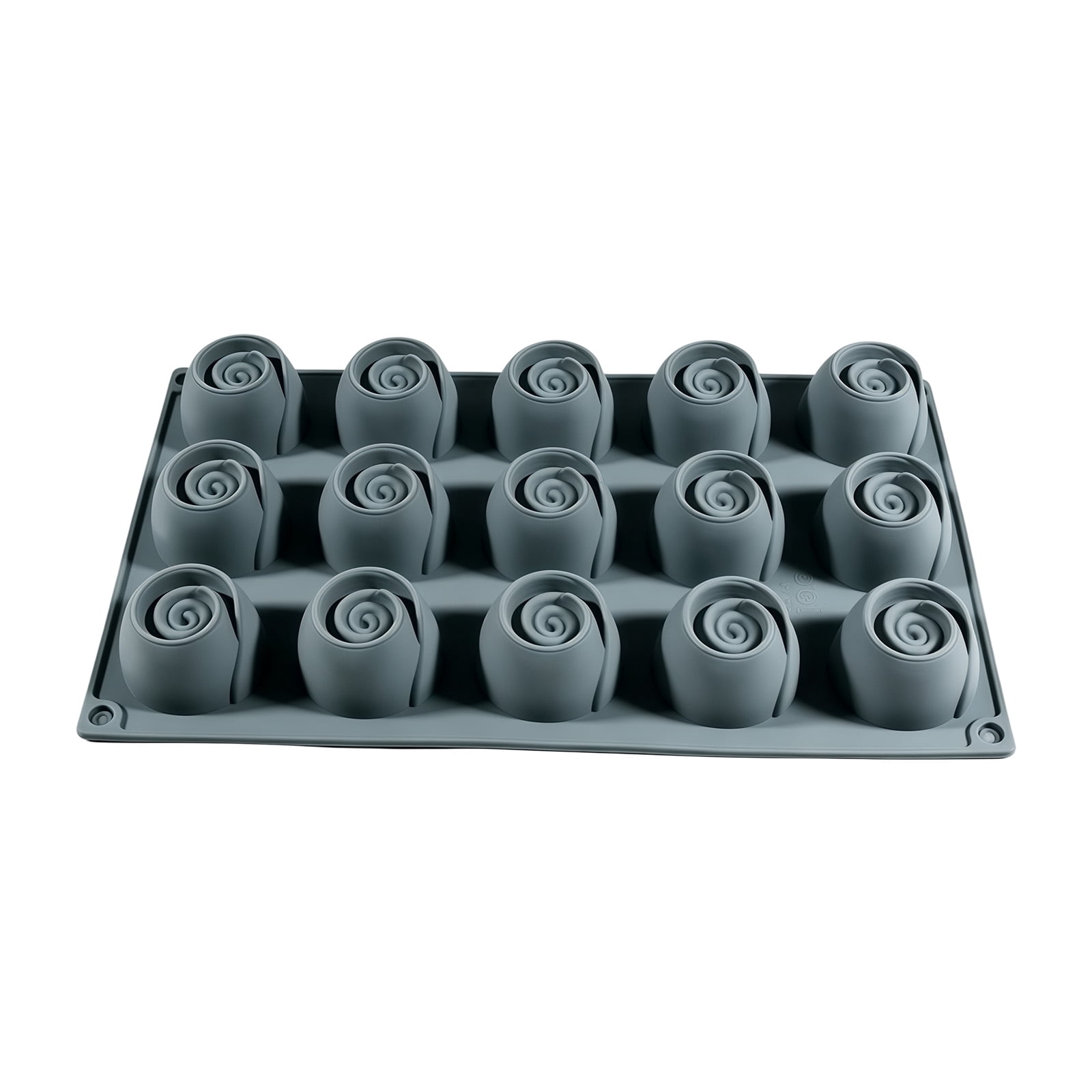 15 Cavity Rose Silicone Mold For Chocolate Baking Cake Decorating Grade ...
