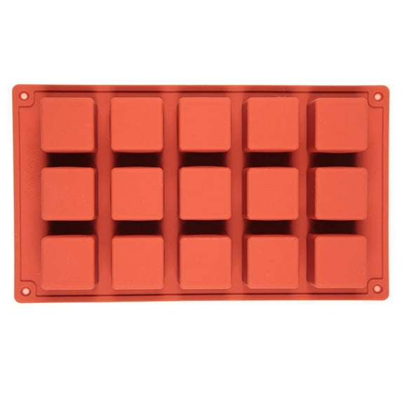 15 Cavity Square Dessert Silicone Molds Baking Tool for Making Chocolate, Candy